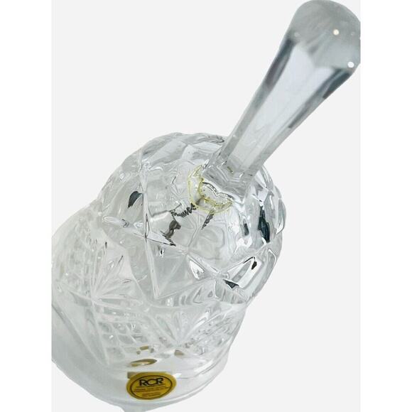 Vintage RCR Cut Crystal Hand Bell Dinner Royal Crystal Rock - Picture 6 of 10